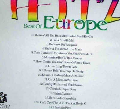 画像1: ヨーロッパGコンピ!! BEST HITZ  「THE BEST OF EUROPE」