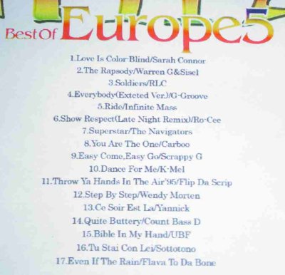 画像1: ヨーロッパGコンピ!! BEST HITZ  「THE BEST OF EUROPE 5」