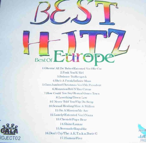 画像1: ヨーロッパGコンピ!! BEST HITZ  「THE BEST OF EUROPE」 (1)